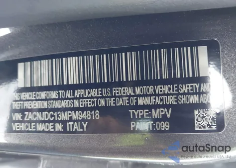 2021 Jeep Renegade Trailhawk 4X4 z USA, uszkodzony, nr VIN ZACNJDC13MPM94818